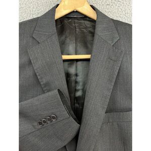 Ermenegildo Zegna Cloth Saks Fifth Ave‎ Mens Gray Wool Blazer Jacket Size 42 L